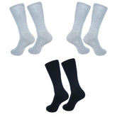 Men's Athletic Performance Crew Socks Cotton Blend|Full Length Lightweight Casual Wear Business Socks|Pack of 3